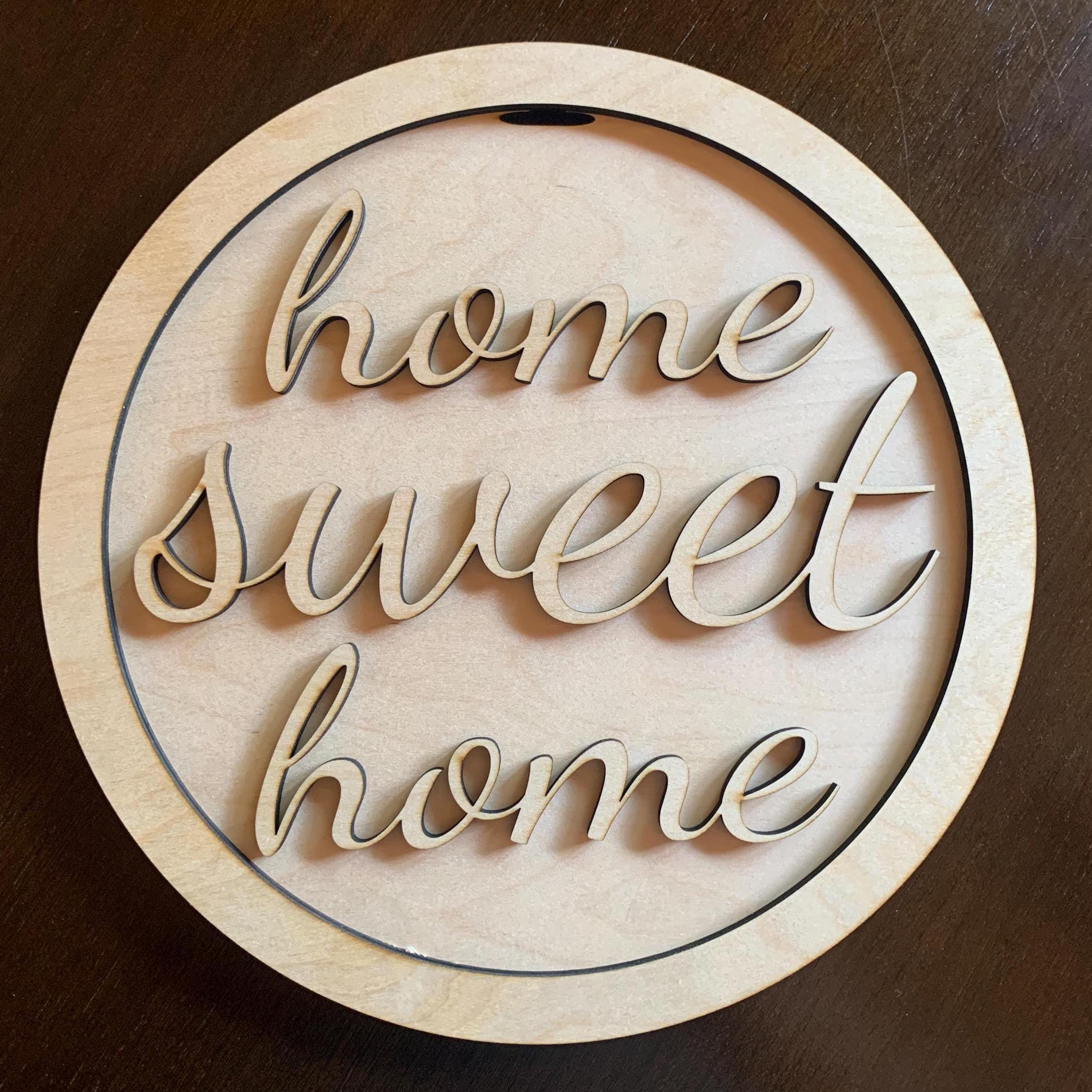 DIY Home Sweet Home Door Hanger Kit: Unfinished Wood Blank, 11.5"