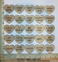 25 Conversation Hearts - Wood blanks - Laser Cut - Valentine's Day Decor - DYI - Birch -Made in USA - Northern Lights Laser LLC