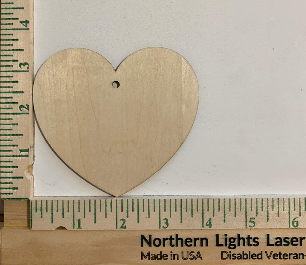 Heart Shapes- Wood blanks - Laser Cut - Valentine's Day Decor - DYI - Birch -Made in USA - Northern Lights Laser LLC