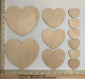 Heart Shapes- Wood blanks - Laser Cut - Valentine's Day Decor - DYI - Birch -Made in USA - Northern Lights Laser LLC