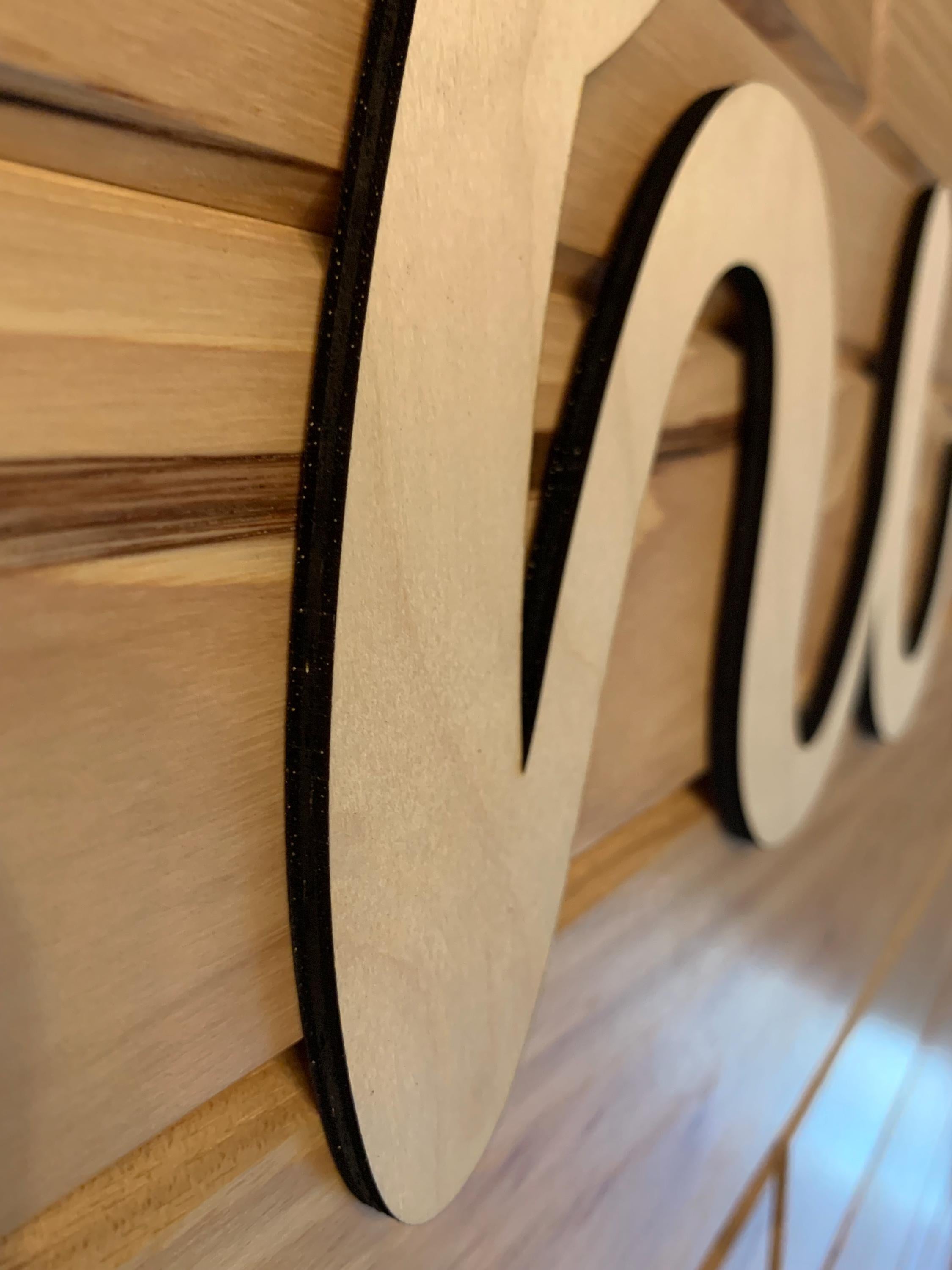 Laser Cut 'hi' Wood Sign: 12" Birch Plywood DIY Craft Blank