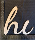 Laser Cut 'hi' Wood Sign: 12" Birch Plywood DIY Craft Blank