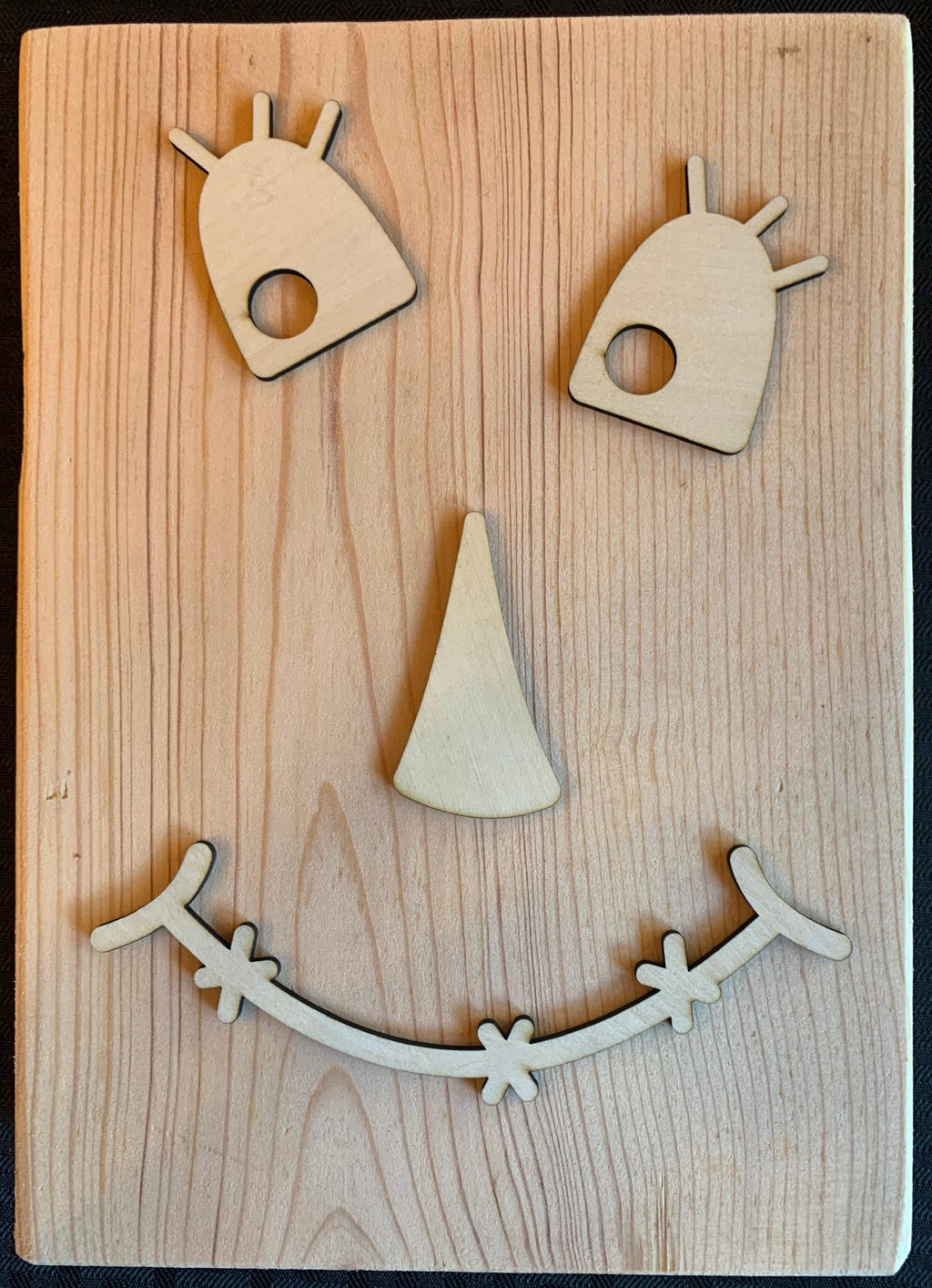 Scarecrow Faces: For 7 1/4 inch Wide Wood | (4) Sets of Two Each | Laser Cut Plywood Craft