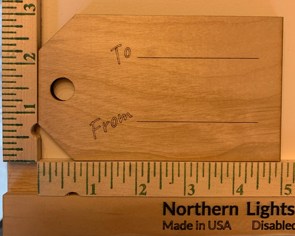 Wood Gift Tags: Engraved DIY Craft Blanks (Set of 6)