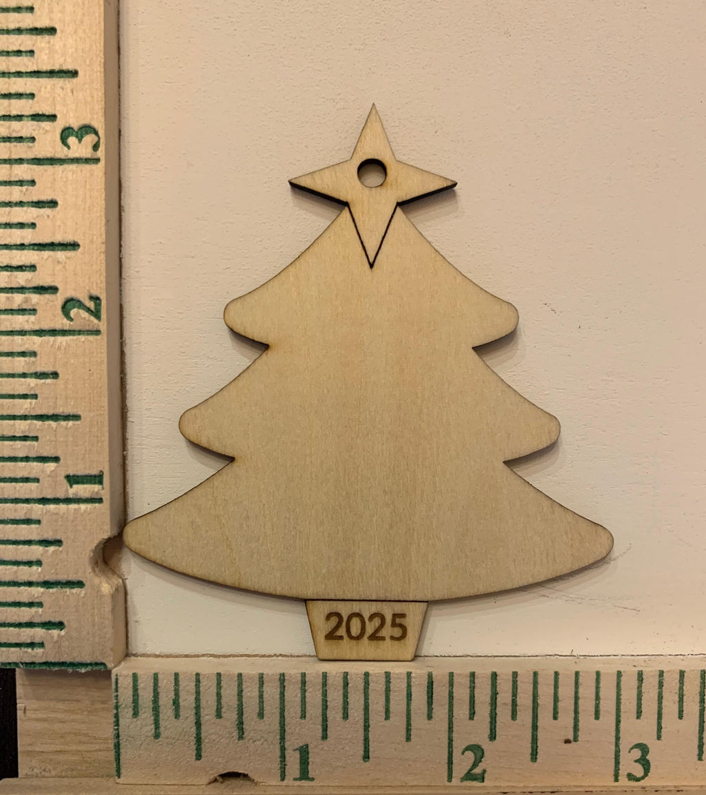 Christmas Tree Wood Blanks | Set of (12) - 1/8 inch Birch Paintable Craft | Laser Cut | Made in USA | Northern Lights Laser LLC