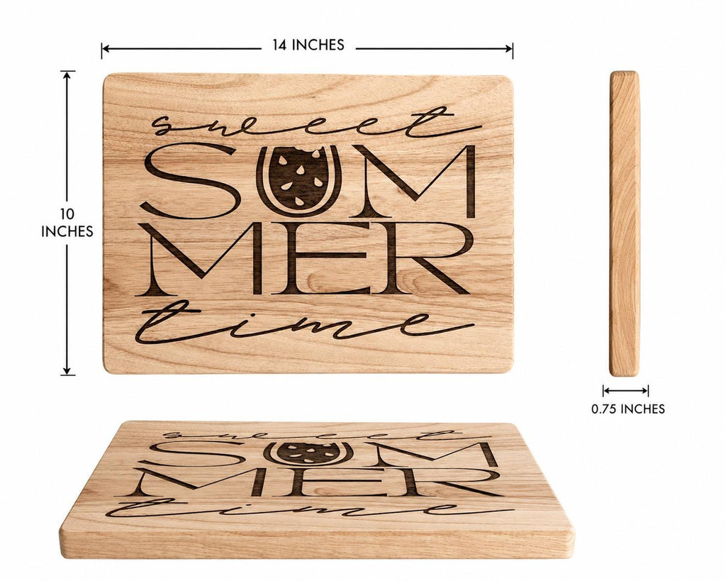 Sweet Summer Time Wooden Sign | Farmhouse Summer Decor | Laser Engraved Wood Plaque | Seasonal Home Decor | Rustic Summer Gift
