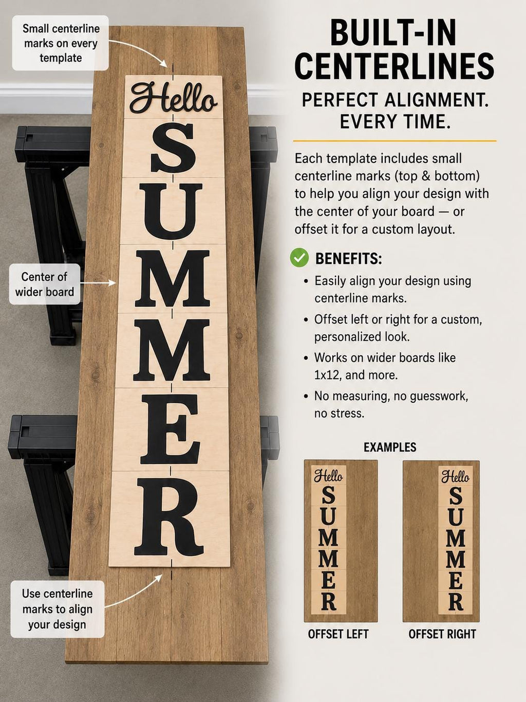 DIY Hello Summer Porch Leaner Kit | Wooden Paint Kit | Layered Door Sign | Farmhouse Porch Decor | Unfinished Wood Craft