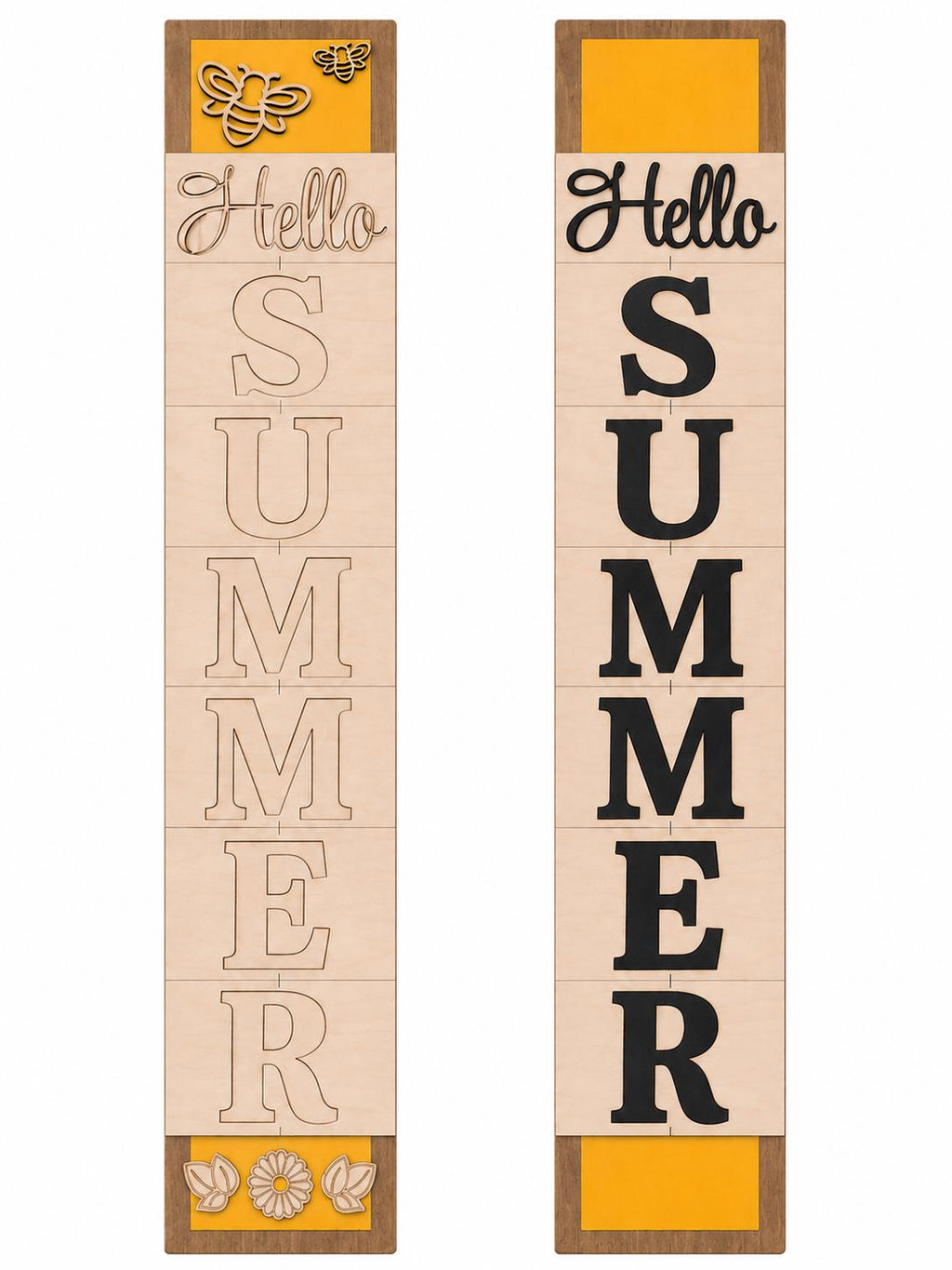 DIY Hello Summer Porch Leaner Kit | Wooden Paint Kit | Layered Door Sign | Farmhouse Porch Decor | Unfinished Wood Craft
